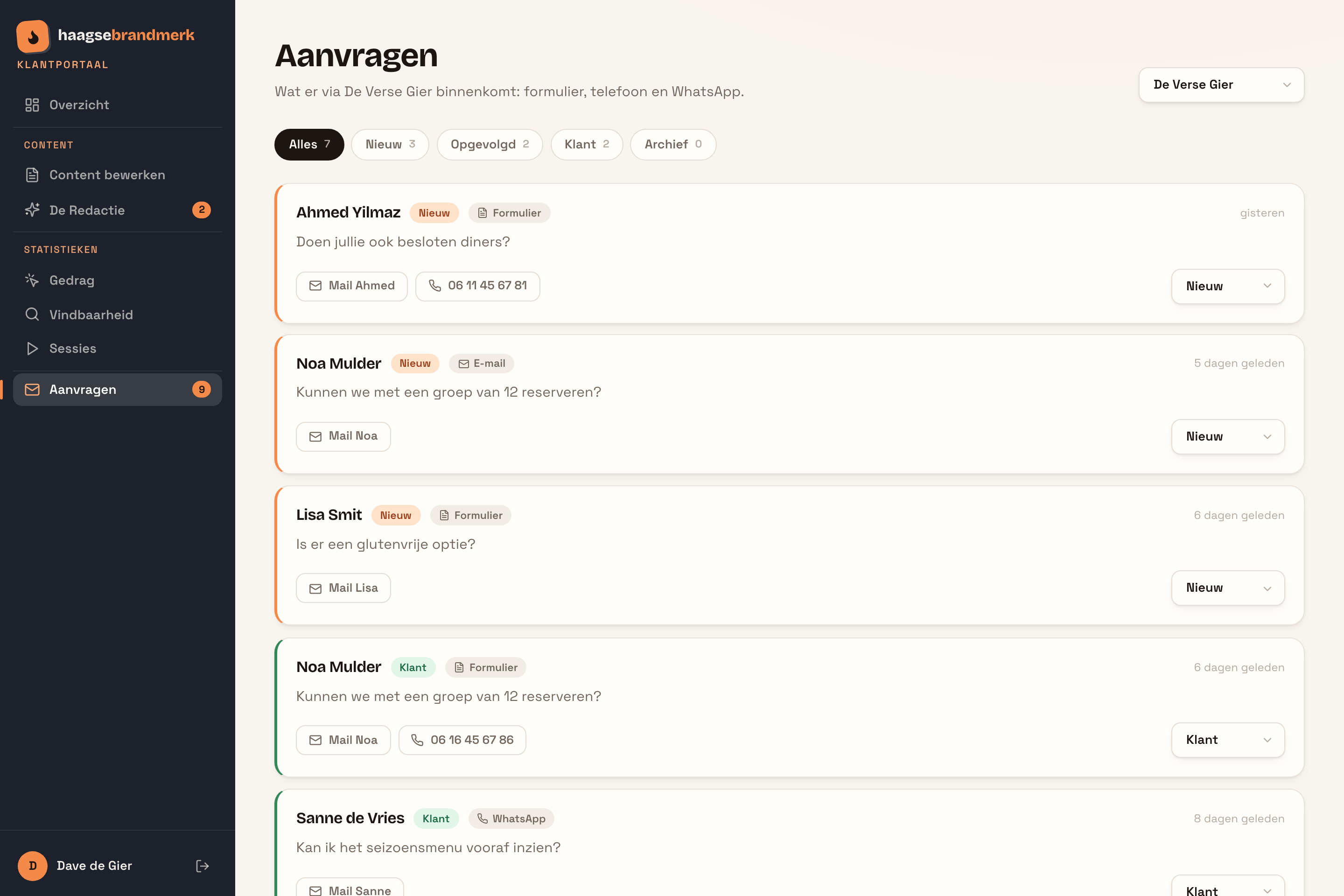 Leads: Mis nooit meer een klant
