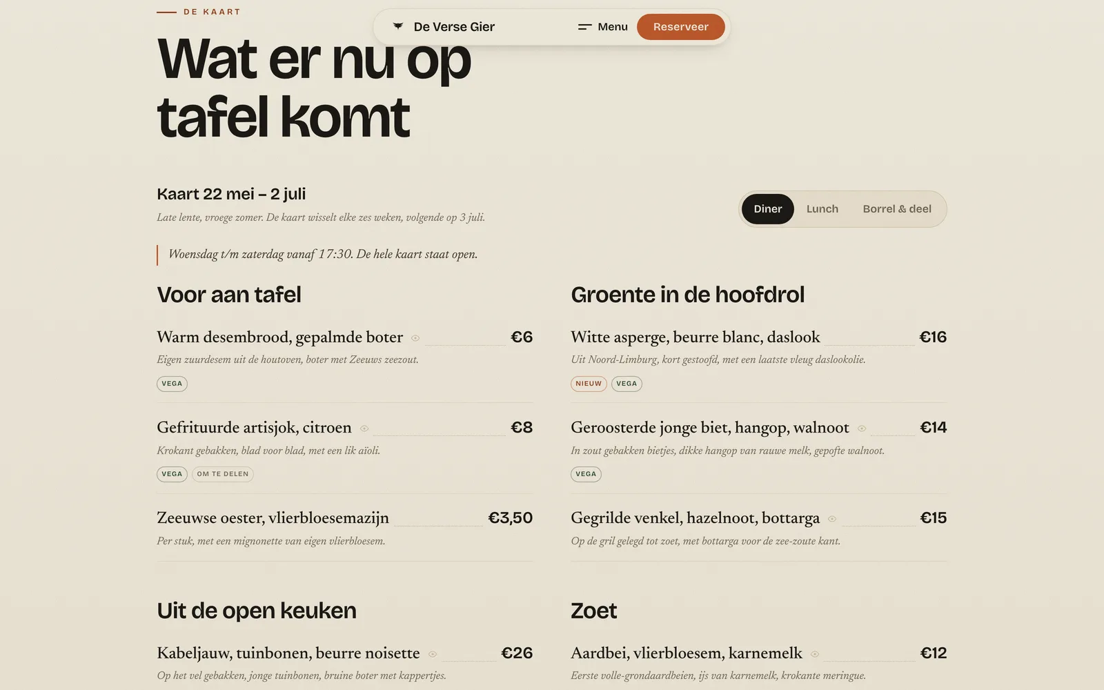 De kaart, elke week anders