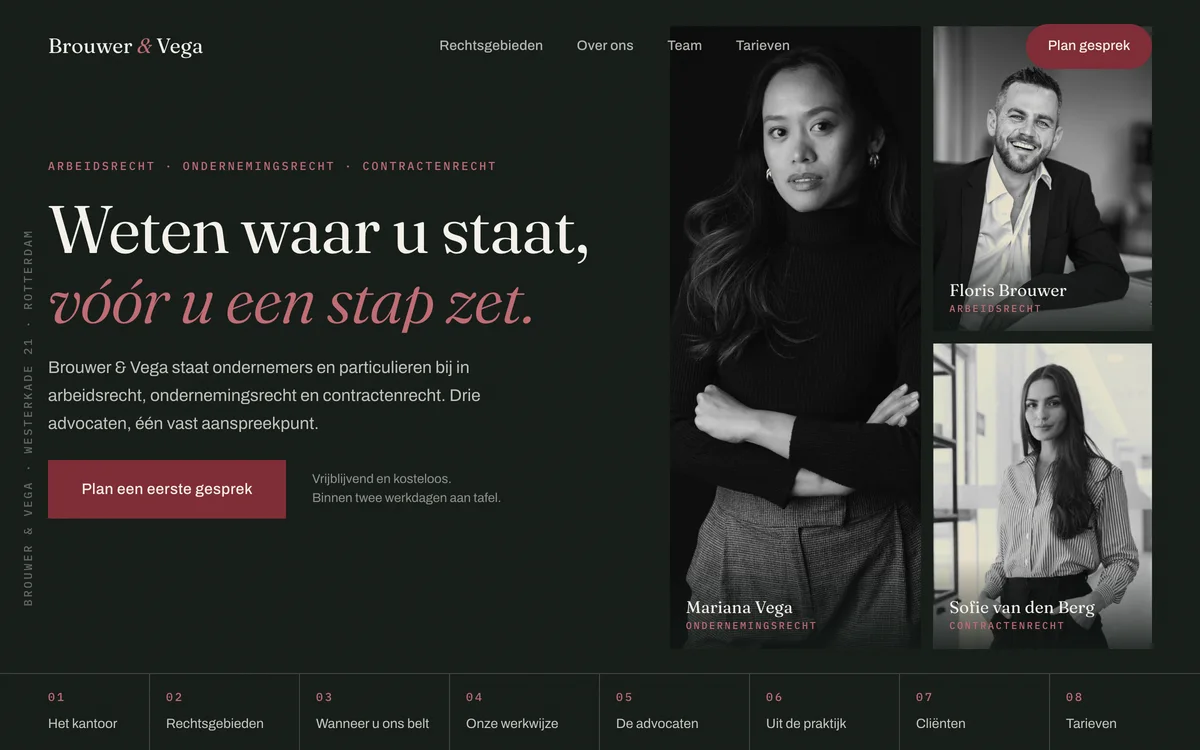Brouwer & Vega Advocaten: live site