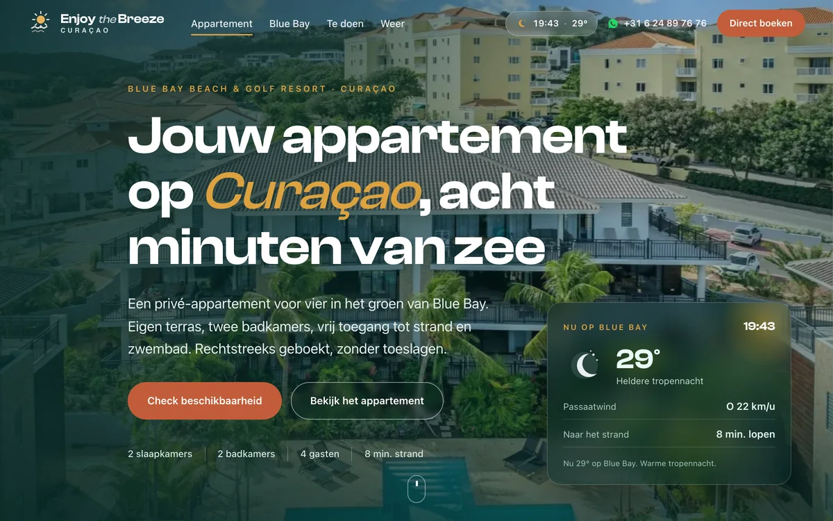 Enjoy The Breeze, websiteontwerp door Haagse Brandmerk
