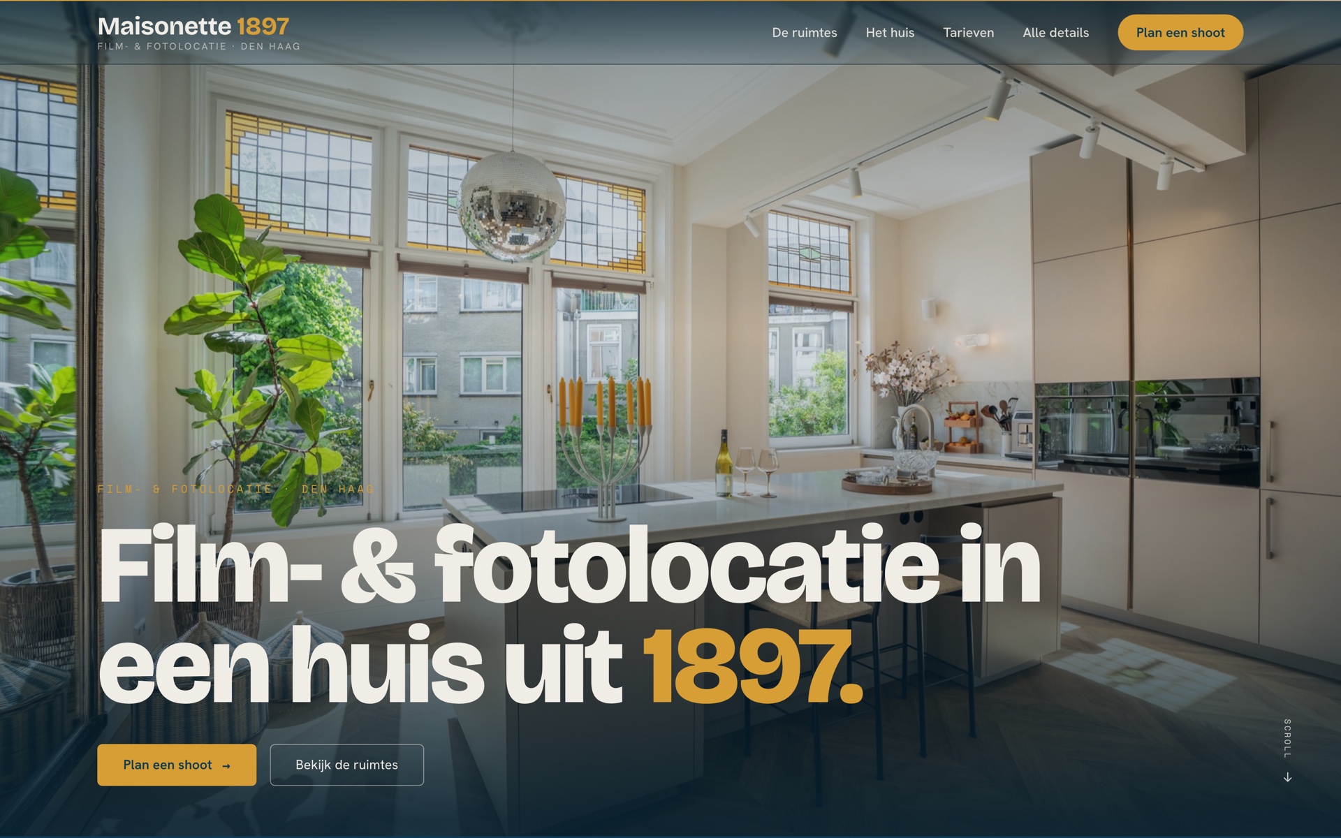 Maisonette 1897, websiteontwerp door Haagse Brandmerk