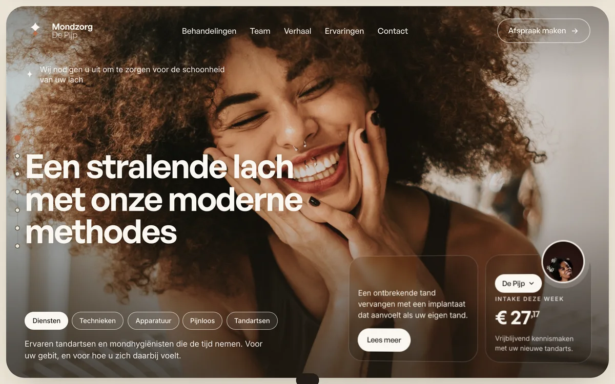 Mondzorg De Pijp: live site