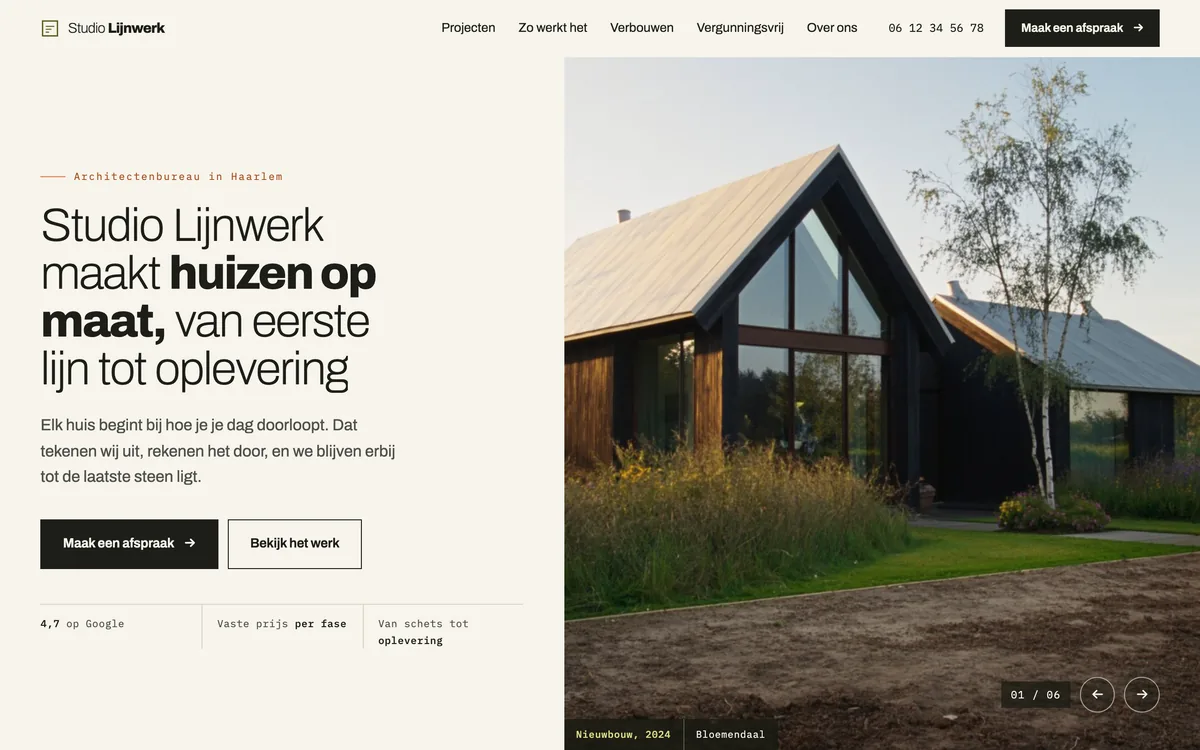 Studio Lijnwerk: live site