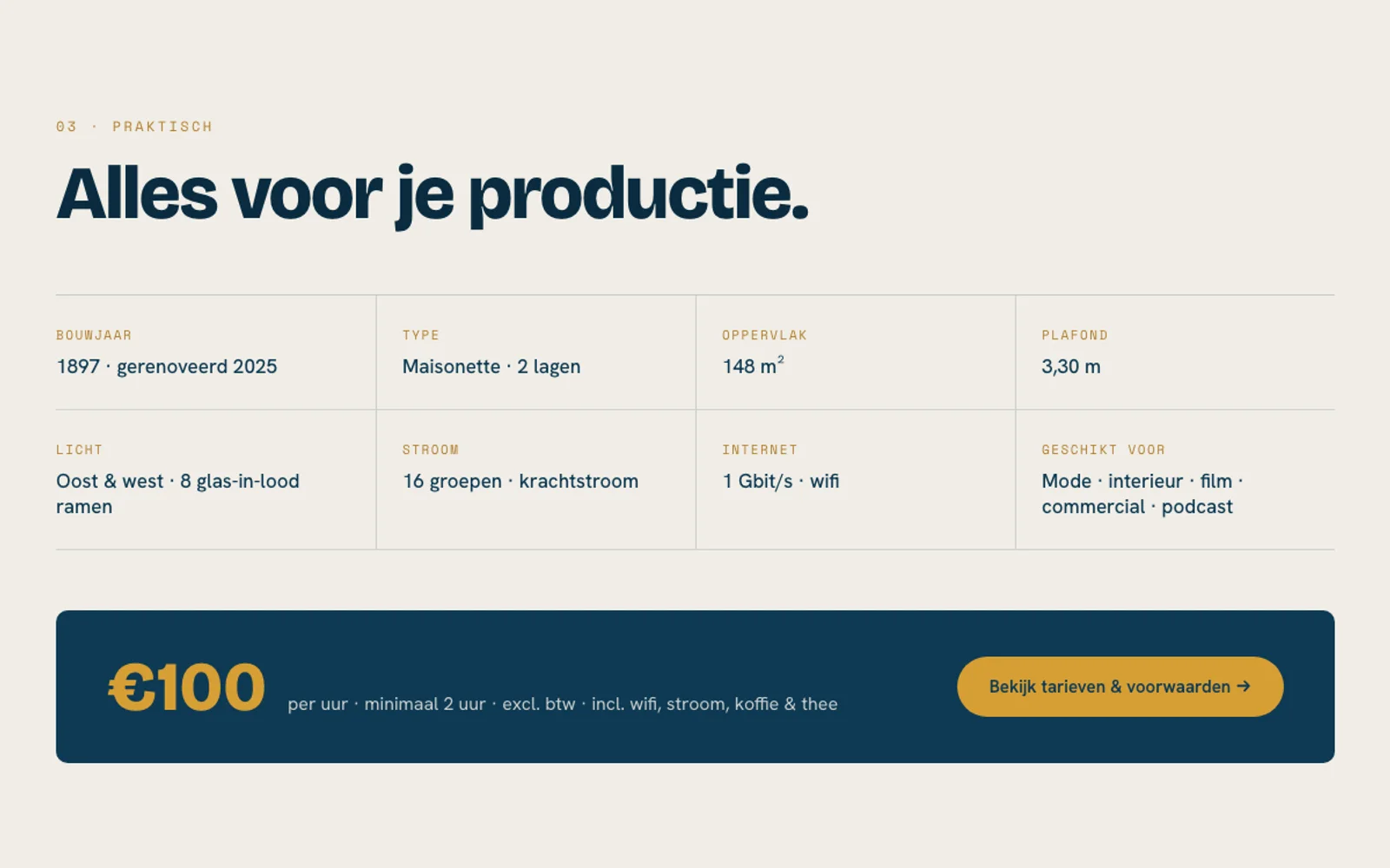 Alles voor je productie, op een rij
