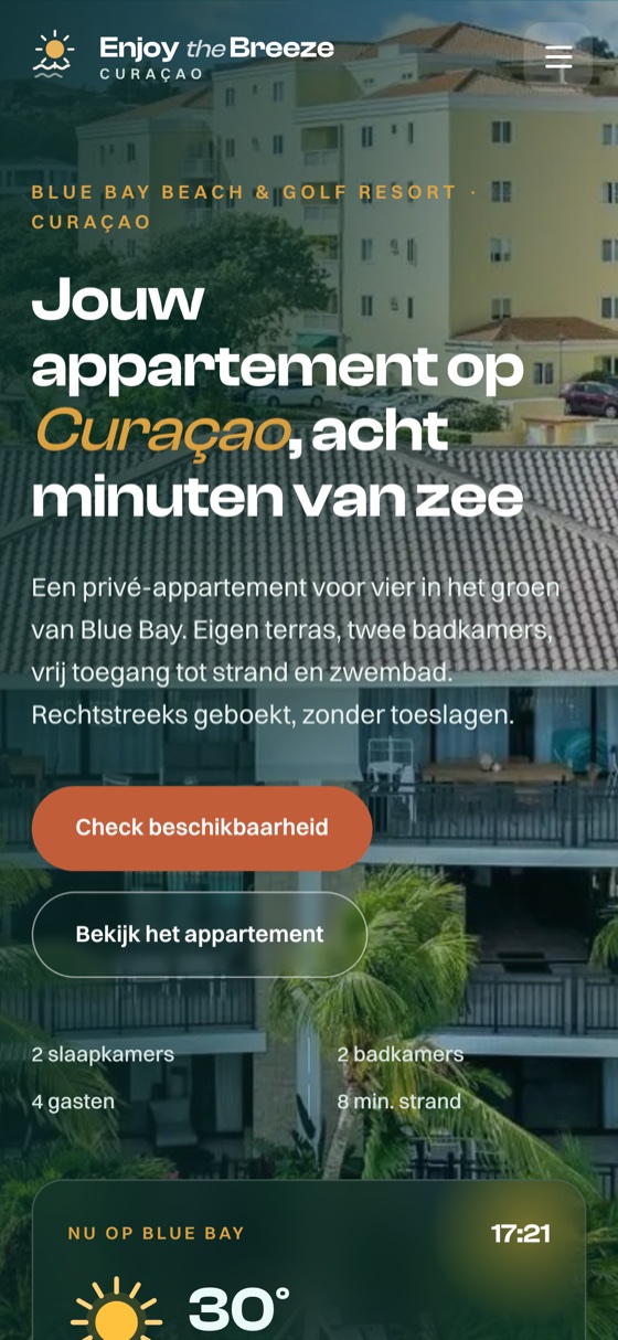 Enjoy The Breeze: mobiele weergave