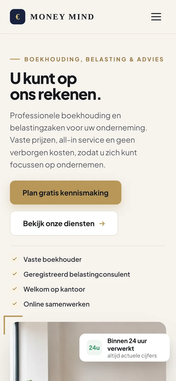 Money Mind: mobiele weergave