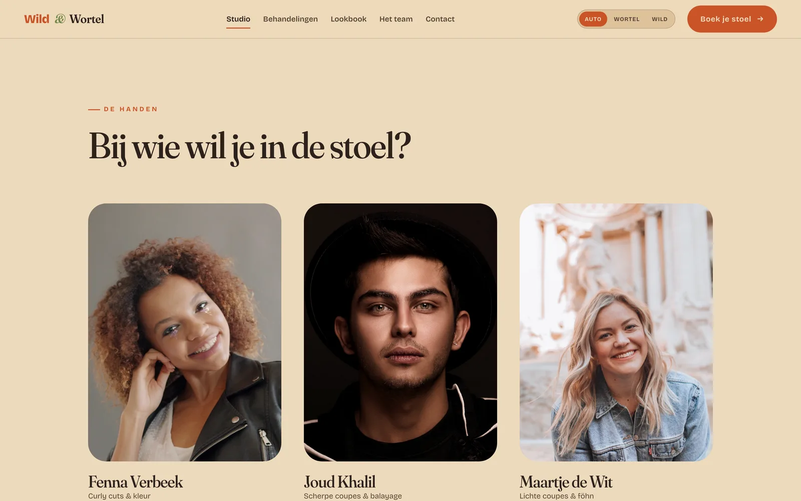 Bij wie wil je in de stoel?
